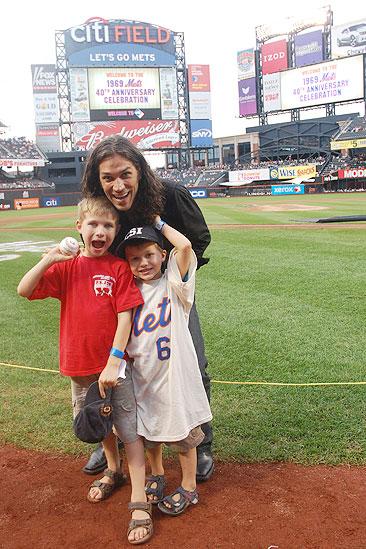 Will Swenson Sings at Mets Game - Will Swenson - sons (on field)