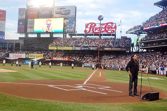 Will Swenson Sings at Mets Game - Will Swenson (jumbotron)
