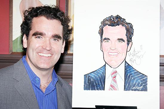 Brian d’Arcy James at Sardi’s - Brian d’Arcy James with caricature