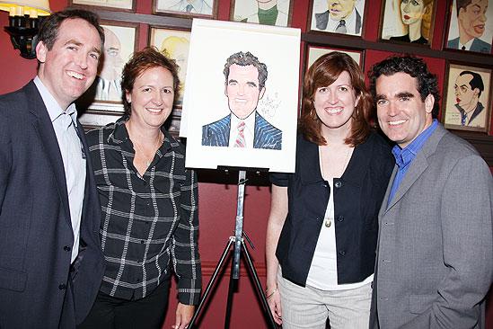 Brian d’Arcy James at Sardi’s – Andrew James - Colleen Kelly - Kate James 