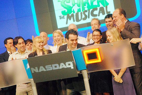 Shrek at NASDAQ – pressing the button