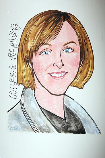 Alice Ripley at Sardi’s – caricature 