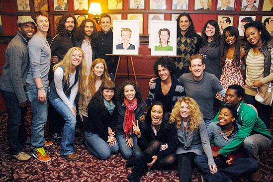 Swenson and Creel at Sardi’s – Hair group shot