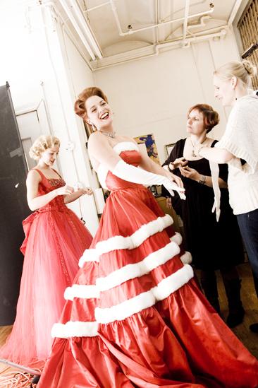 White Christmas photo shoot 2009 – Melissa Errico (makeup)