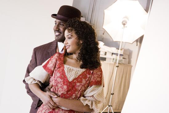 Ragtime Promo Shoot – Stephanie Umoh – Quentin Earl Darrington (on set)