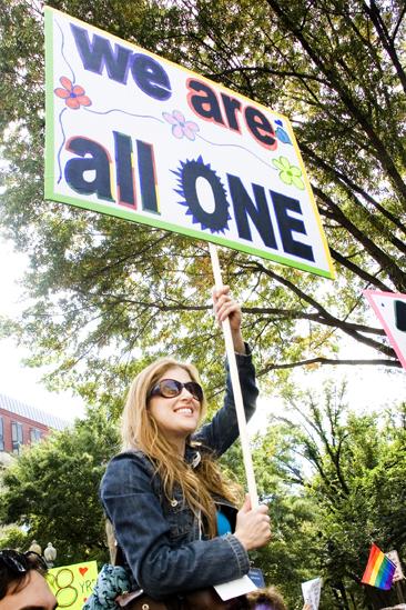 Hair at the National Equality March - Caissie Levy