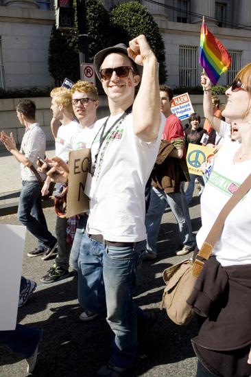 Hair at the National Equality March - Gavin Creel color