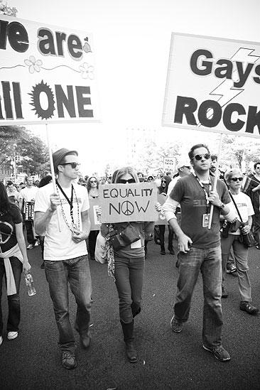 Hair at the National Equality March - Gavin Creel - Caissie Levy - Andrew Kober