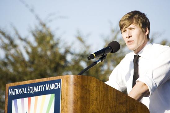 Hair at the National Equality March - Dustin Lance Black