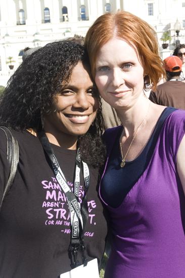 Hair at the National Equality March - Audra McDonald - Cynthia Nixon