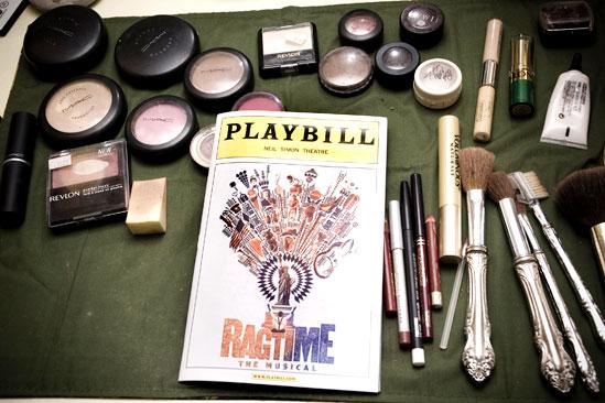 Ragtime First Preview – makeup brushes