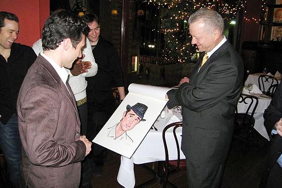 Rick Faugno Caricature at Sardi’s – Rick Faugno – Max Klimivicius (unveiling)