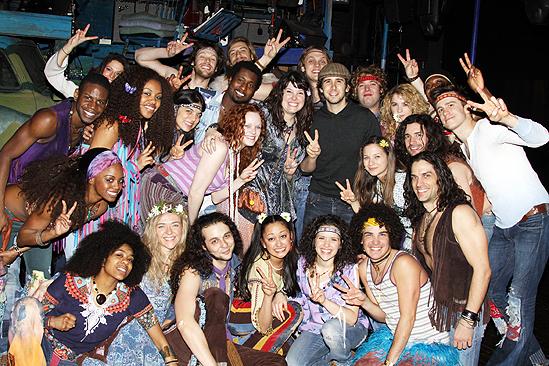 Josh Groban at Hair – group