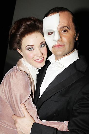 Love Never Dies Opening - Sierra Boggess - Ramin Karimloo - backstage