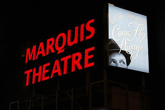 Come Fly Away opening – sign
