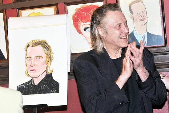 Christopher Walken at Sardi’s – Christopher Walken – clapping at portrait