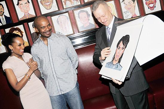 Race stars at Sardi’s – Kerry Washington – David Alan Grier – Max Klimivicius