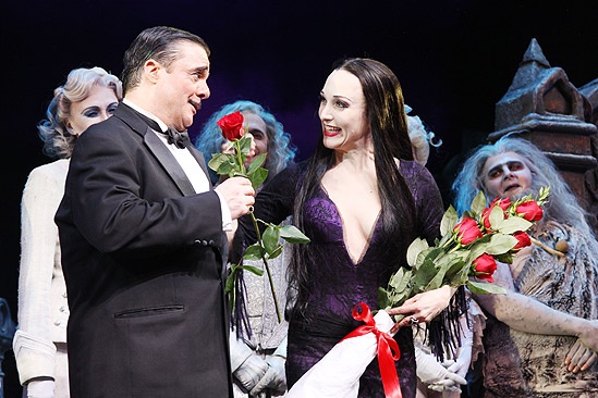 The Addams Family opening – cc -Nathan Lane – Bebe Neuwirth rose