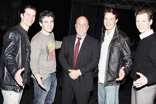 Billy Joel at Jersey Boys – Dominic Nolfi – Jarrod Spector – Billy Joel – Matt Bogart – Sebastian Arcelus