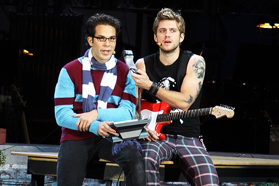 Rent at the Hollywood Bowl – Skylar Astin – Aaron Tveit (onstage)