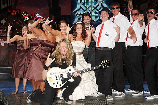 Rock of Ages wedding – Joel Hoekstra – wedding party