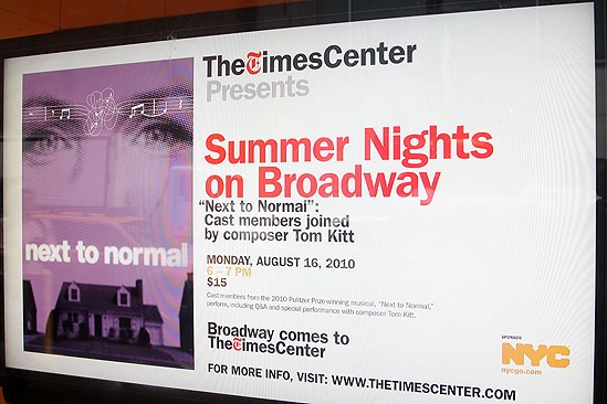 Next to Normal Times Talks Event – poster