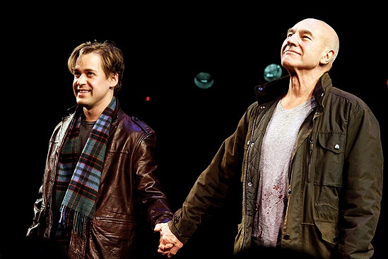 A Life in the Theatre Opening Night – T.R Knight – Patrick Stewart (curtain call)
