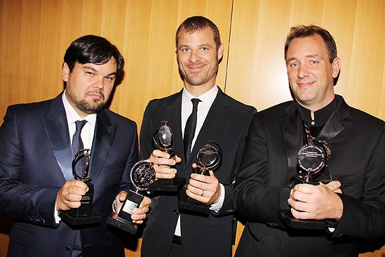 2011 Tony Awards Winners Circle – Robert Lopez – Matt Stone – Trey 