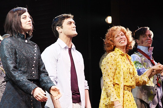 The Addams Family opening – cc - Krysta Rodriguez – Wesley Taylor – Carolee Carmello – Terrence Mann