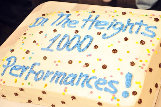 In the Heights 1000 Performances – cake