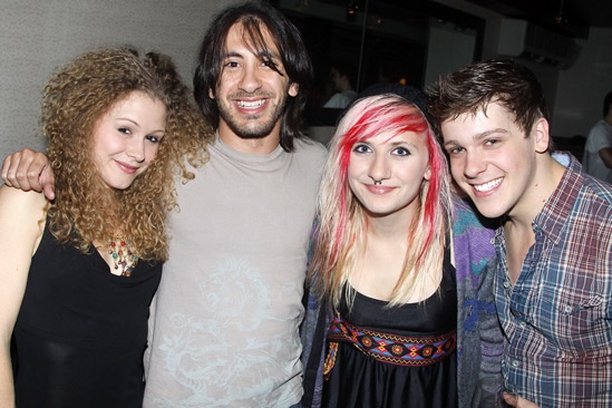 Dee Snider Rock of Ages opening night –Josephine Rose Roberts – Shane Snider – Cheyenne Snider – Derek St. Pierre