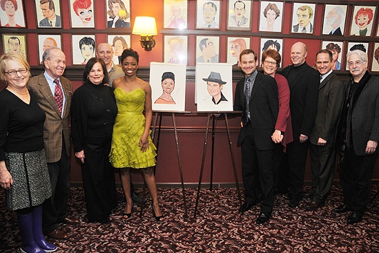 Chad and Montego Sardi’s caricatures – Montego Glover – Chad Kimball – producers