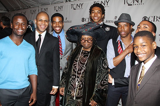 2011 Tony Awards Red Carpet – Whoopi Goldberg - Scottsboro Boys cast 