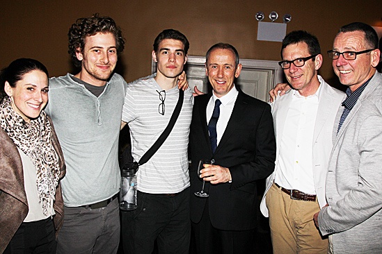 One Man, Two Guvnors opening night – Sarna Lapine - Patrick Osteen - Andrew Veenstra – Nicholas Hytner - Basil Jones - Adrian Kohler