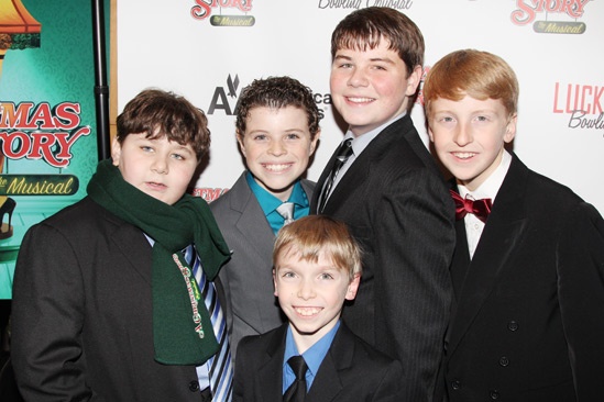 ‘A Christmas Story’ Opening Night — Jeremy Shinder — J.D. Rodriguez — Luke Spring — Jack Mastrianni — George Franklin