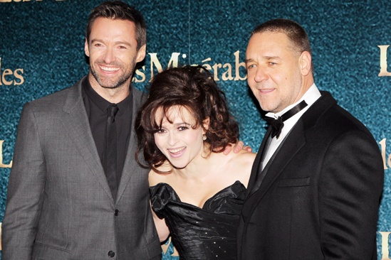 Les Miserables London premiere – Hugh Jackman – Helena Bonham Carter – Russell Crowe