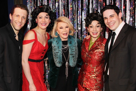 Joan Rivers at ‘Forbidden Broadway’ — Scott Richard Foster — Natalie Charle Ellis — Joan Rivers — Jenny Lee Stern — Marcus Stevens