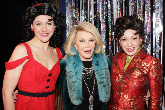 Joan Rivers at ‘Forbidden Broadway’ — Natalie Charle Ellis — Joan Rivers — Jenny Lee Stern
