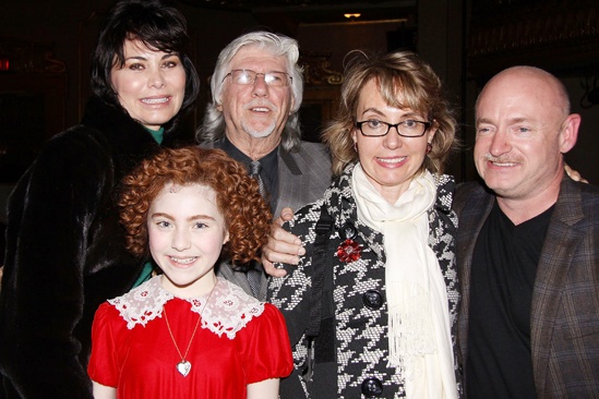 Annie-  Lilla Crawford- Shelly Burch- Martin Charnin- Gabrielle Giffords- Mark Kelly 