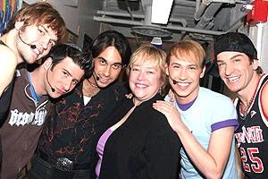 Kathy Bates at Altar Boyz - group