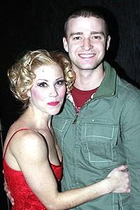 Justin Timberlake at Sweet Charity - Christina Applegate - Justin Timberlake