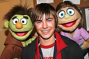 Zac Efron at Avenue Q - Zac Efron- Nicky - Kate Monster