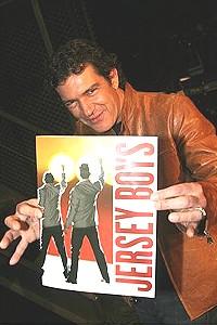 Stars Come Out for Jersey Boys -  Antonio Banderas with program