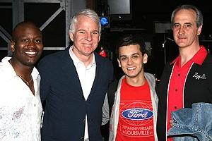 Steve Martin at Jersey Boys - Titus Burgess - Steve Martin - Michael Longoria - Mark Lotito