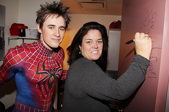 Rosie O’Donnell Visits Spider-Man, Turn off the Dark – Reeve Carney – Rosie O’Donnell