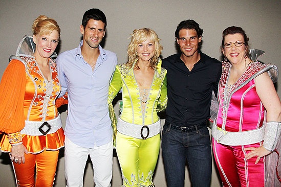 Novak Djokovic and Rafael Nadal at Mamma Mia – Novak Djokovic – Rafael Nadal – Stacia Fernandez – Lisa Brescia – Jennifer Parry 