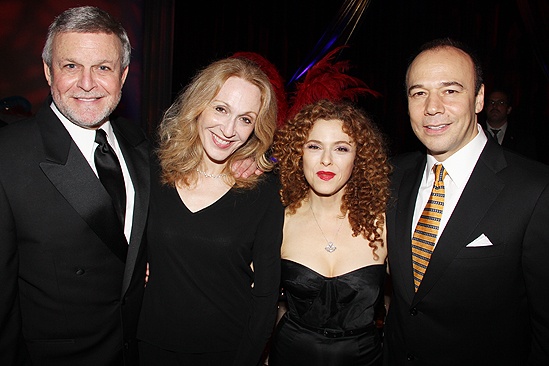<i>Follies</i> opening night – Ron Raines – Jan Maxwell – Bernadette Peters – Danny Burstein 