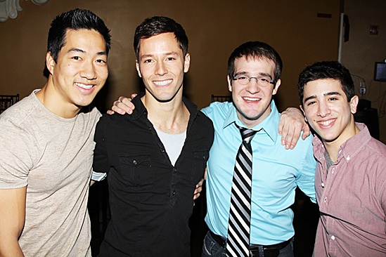 Newsies- Alex Wong, Thayne Jasperson, Evan Kasprzak and Jess LeProtto