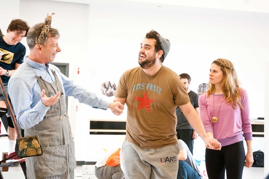 Peter and the Starcatcher Rehearsal – Arnie Burton – Greg Hildreth - Celia Keenan-Bolger 