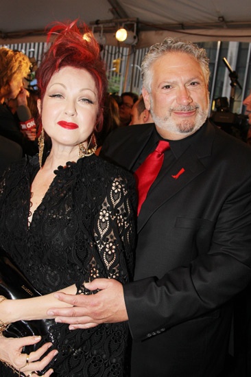 Tony Red Carpet- Cyndi Lauper- Harvey Fierstein